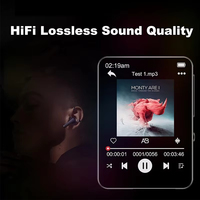 Reproductor MP3 con pantalla táctil de 32GB y 2.4'', con BT 5.0, altavoz HD integrado, radio FM y grabación de voz.