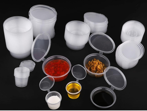 Gobelets à sauce jetables en plastique PP de 1 oz, 1,5 oz, 2 oz, 2,5 oz, 3 oz, 3,5 oz, 4 oz, 5 oz, résistants aux fuites, avec couvercles - Product Image 3