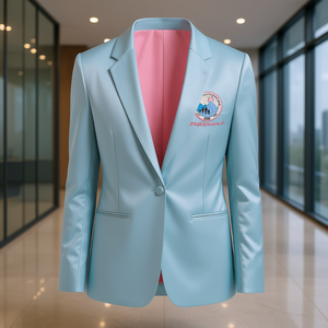 Blazer en satin pour homme personnalisé, imperméable, réversible, anti-plis, à bouton unique, pour tenue de bureau formelle, avec logo personnalisé - Product Image 2