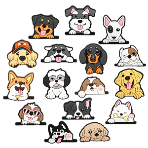 Charm per Scarpe Personalizzati in PVC a Forma di Testa di Bulldog Francese e Corgi per Decorazioni Kawaii - KLS N01 - Product Image 1
