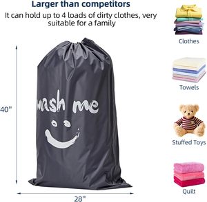 Bolsa de Almacenamiento con Cordón Oxford Extra Grande Personalizable con Logotipo, Lavable a Máquina, Organizador de Ropa, Almacenamiento Moderno para Sala de Estar - Product Image 2