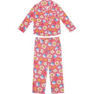 Conjunto de Pijama de Manga Larga para Niñas Pequeñas, 2 Piezas, Ropa de Dormir Cómoda con Bolsillos, Viscosa de Bambú - Product Image 1