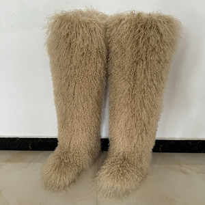 <span class=keywords><strong>Stivali</strong></span> in pelliccia mongoliana lunghi 72cm <span class=keywords><strong>stivali</strong></span> alti e spessi Sole stile moda soffice <span class=keywords><strong>stivali</strong></span> da neve all'aperto alla moda sopra il ginocchio - Product Image 5
