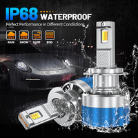 Ampoule de phare LED HYNBYZJ haute puissance 200W 36000LM contrôlée par application H4 3000k 4300k 6000k tricolore H1 H7 9005 phare LED stable