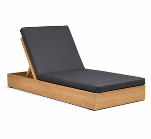 Tumbona de Madera de Teca para Exteriores, Ajustable, con Cojín, para Patio, Playa, Hotel, Resort, Piscina y Jardín - Product Image 2