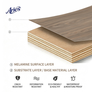 Contrachapado Recubierto de Melamina Color Gris Claro Nogal 1220x2440mm Grado ENF Panel de Pared para Decoración del Hogar Contrachapado de Arce Canadiense para Construcción - Product Image 3