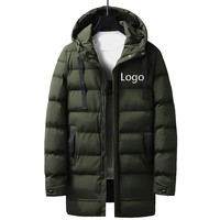 Veste d'hiver matelassée décontractée à capuche respirante et chaude avec fermeture éclair, coupe-vent personnalisée, grande taille pour homme – Vente en gros