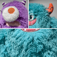 Prix promotionnel – Peluche monstre à poils longs de 8/13/18 pouces, jouet créatif monstre aux grands yeux, animal en peluche doux, vente en gros