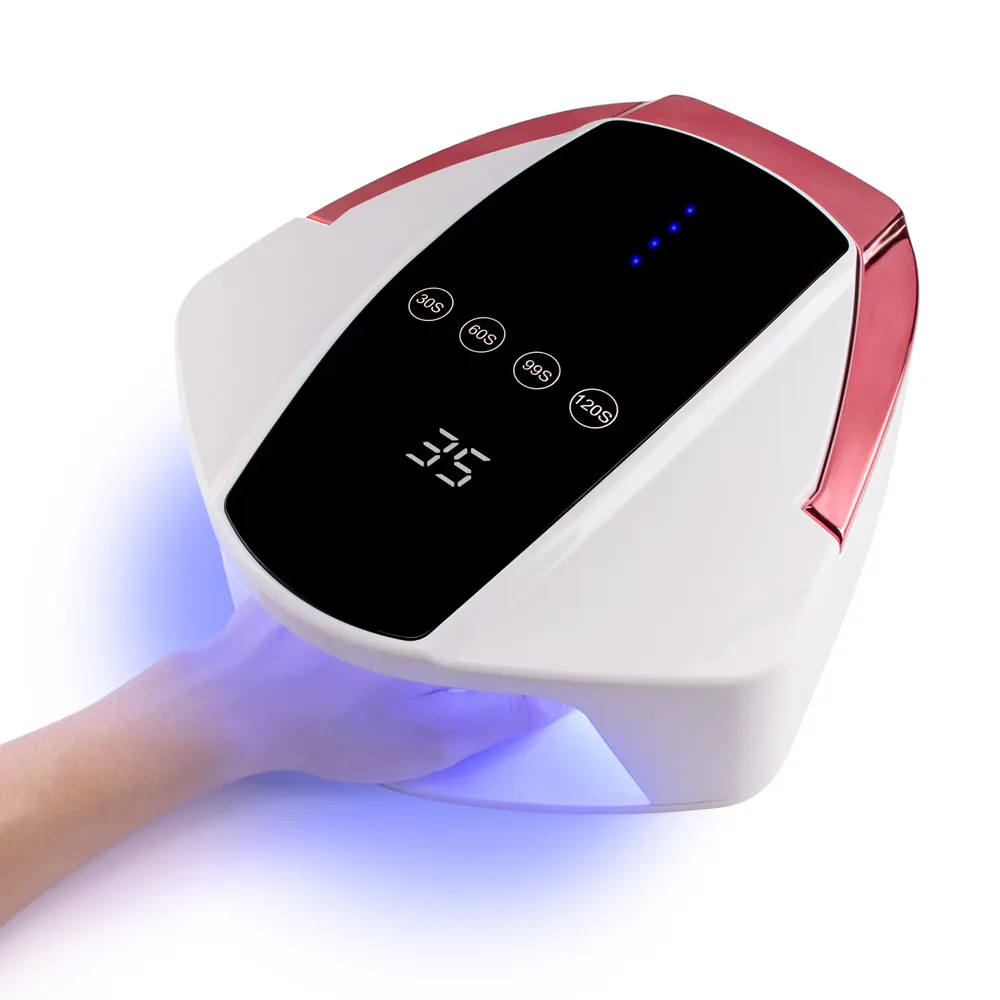 2023 New Rechargeable Private Label Built-in Battery Wireless High Power 96W Gel Nail Dryer Polish Cordless UV LED Nail Lamp