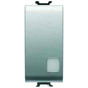 Interruttore a Muro Illuminato a Doppio Polo Chorusmart 250V 16AX Finitura Titanio GW-14005 - Product Image 1