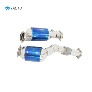 Downpipe Catalizado de Alto Flujo YT de Titanio para M4 F82 3.0T, Piezas de Modificación de Escape de Alto Rendimiento para M4 3.0T, Construcción de Titanio - Product Image 1