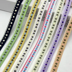 New Design 13MM Jacquard Webbing Ethnic Style Polyester Webbing For Decoration Accessories