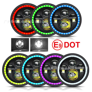 Qidewin 7-Inch Full Round <b>Led</b> <b>Headlights</b> With Seven Color Halo For Jeep Wrangler Off Road Vehicles - Product Image 5