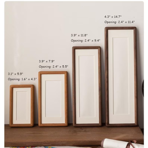 Cadre <span class=keywords><strong>photo</strong></span> en bois JUNJI, style classique/post-moderne, cadre <span class=keywords><strong>photo</strong></span> <span class=keywords><strong>carré</strong></span>, affichage long et étroit, cartes de voyage, fleurs pressées - Product Image 4