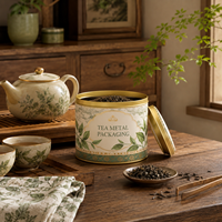 Boîte de rangement en fer blanc de style vintage, hermétique, de qualité alimentaire, avec logo personnalisé, pour desserts en vrac, emballage cadeau pour les fêtes