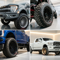 Rines Forjados Personalizados SL, Diseño Cóncavo Profundo, 24x14 22x12, Completamente Pulidos, 8x170 8x180 para F250 350 RAM2500 Silverado 2500 Heavy Duty