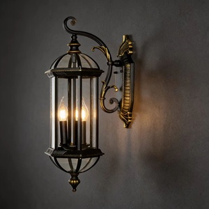 Lampes murales rétro européennes en aluminium pour extérieur, jardin, paysage, étanches IP65, balcon, couloir, lampes murales LED pour extérieur - Product Image 6