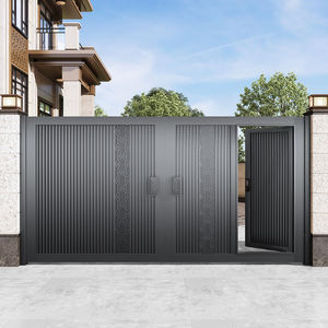 Porte coulissante électrique en alliage d'aluminium, design minimaliste, résistante à l'eau, pour cour, villa, double porte, extérieur, jardin, garantie 3 ans - Product Image 3