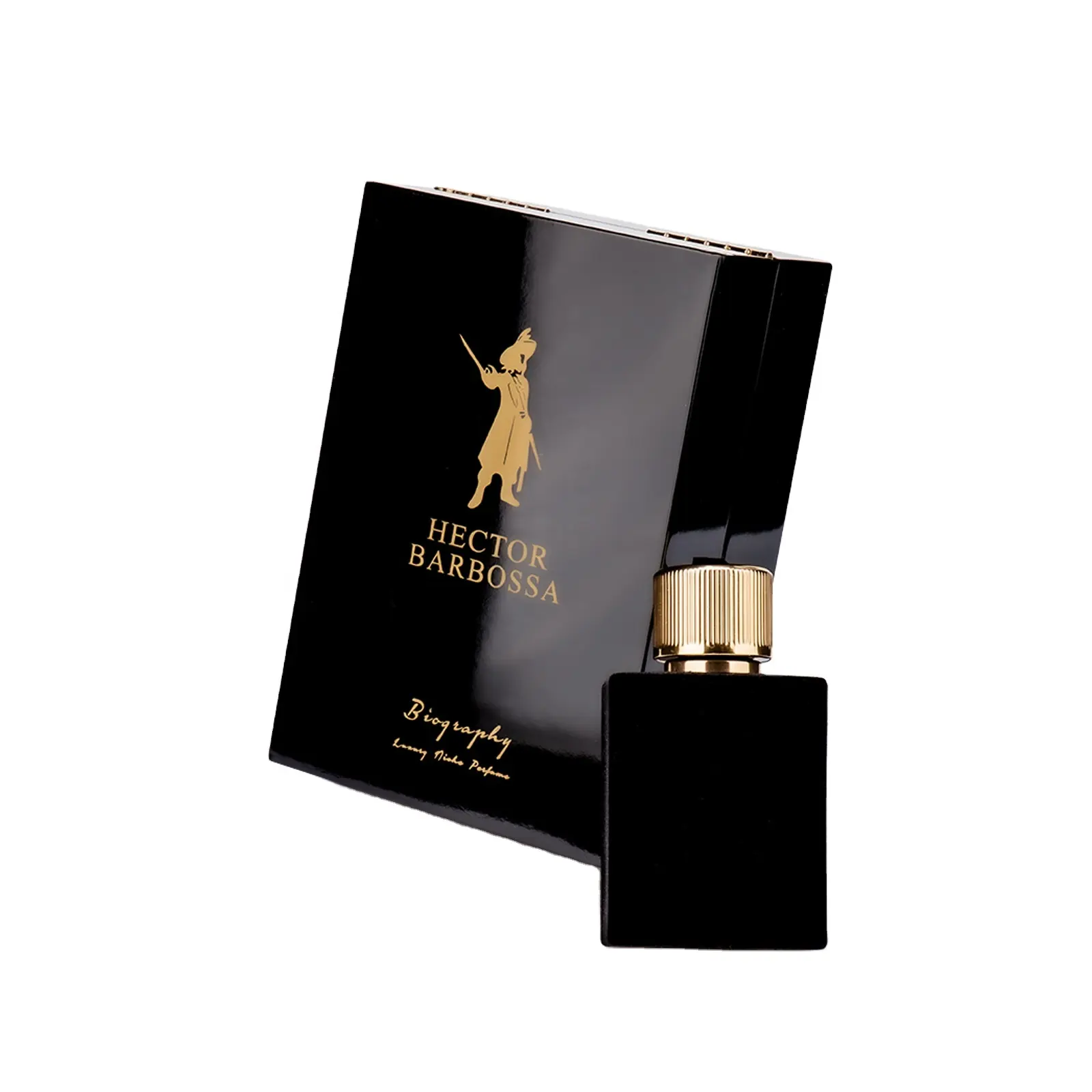 Noble y elegante negro alto brillo Piano laca fragancia caja de embalaje diseño de madera 50ml regalos personalizados de lujo caja de Perfume