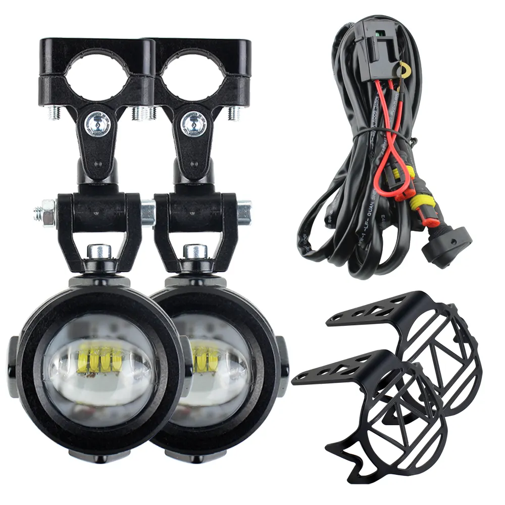 Lampu kabut motor LED 40W, penerangan LED bantu mengemudi untuk BMW K1600 R1200GS R1100GS F800GS