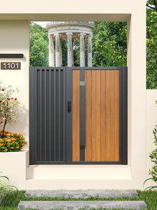 Alliage d'aluminium automatique moderne porte de cour pivotante Villa Jardins Maisons d'hôtes Maisons de campagne auto-construites Double - Product Image 4