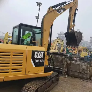 Used CAT 305.5E2 hydraulic crawler excavator 5 tons used earth moving machinery Caterpillar 305 machinery