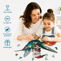 Puzzle en bois éducatif DIY personnalisé et coloré Kakray sur le thème du voyage de Noël pour les 14 ans et plus
