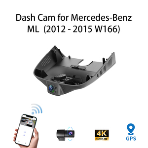 Dash <span class=keywords><strong>Cam</strong></span> HD 4K per Mercedes-Benz ML 250 350 <span class=keywords><strong>400</strong></span> 550 (2012 - 2015 W166) con Due Obiettivi DVR Anteriori e Posteriori, GPS, Plug and Play - Product Image 2