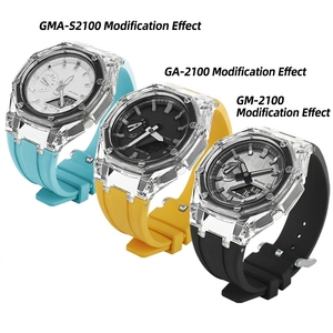 Kit de Modificación Compatible con <span class=keywords><strong>Casio</strong></span> GM-2100 / GA-2100 / GMA-S2100, Estilo AP, Carcasa Transparente Glaciar con Correa de Silicona - Product Image 2