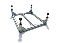Plateforme de terrasse modulaire extérieure à taille adaptable avec poutres coupées sur mesure, sans soudure