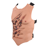 Modelo de Práctica de Heridas en el Pecho Masculino, de Silicona Médica, EZTRAIN CP.KC.0800