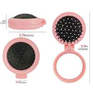 Mini spazzola pieghevole tascabile Pop-Up durevole per la pulizia con manico per PC per uso domestico da salone, pettine per capelli aggrovigliati - Product Image 2