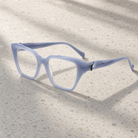 En stock, lunettes optiques en acétate haut de gamme fabriquées à la main avec ornement, anti-lumière bleue, montures de lunettes tendance pour un usage quotidien