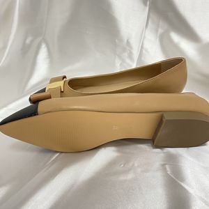 Ballerines formelles en cuir d'agneau pour femmes, grandes tailles, légères, respirantes, antidérapantes, motif géométrique, logo personnalisé, chaussures de soirée - Product Image 3