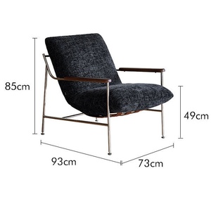 Fika loisirs moderne lumière luxe canapé simple chaise doux élastique concepteur inclinable amovible lavable tapisserie d'ameublement meubles de maison - Product Image 6