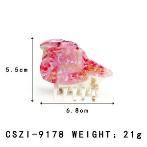 Cute Blue Fashion Custom Acetate Unisex Hair Claw Splice Animal Clip High Quality Personalized Wholesale Hair Accessories - Product Image 2