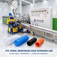 Système d'extrusion de tuyaux en PVC à faible consommation d'énergie, machine de fabrication de tuyaux en spirale renforcés, ligne de tuyaux en spirale en PVC