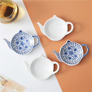 Accueil hôtel restaurant vaisselle sac à thé <span class=keywords><strong>bonbons</strong></span> sous-verres soucoupe assiettes à thé en céramique porte-thé pour thé - Product Image 2