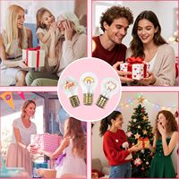 Ampoule LED Edison E40 DC5V personnalisée en verre pour décorations de Noël, motif visage souriant et cœur, rechargeable USB-C, veilleuse