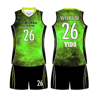 Uniformes de volley-ball pour hommes et femmes, uniformes d'équipe de volley-ball imprimés à motif de flamme personnalisé