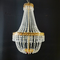 Lámpara de Araña para Boda, Dorada, Acrílica, de Cristal, Decoración de Techo para Boda, Lámpara de Araña para Decoración de Fiestas y Bodas