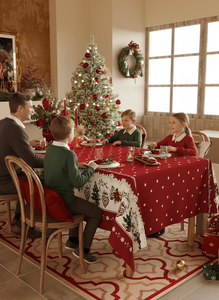 नए क्रिसमस उज्ज्वल लाल टेबलसूट उत्सव वाटरप्रूफ नए साल होम रेस्तरां पार्टी टेबलसूट - Product Image 1