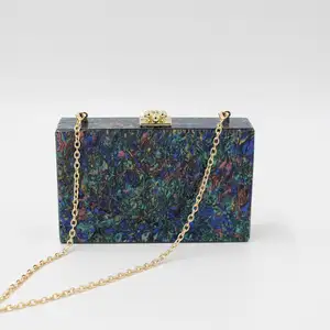 Sac de soirée de luxe en cristal acrylique plaqué sac à main de fête pour dames mini sac à main pochette