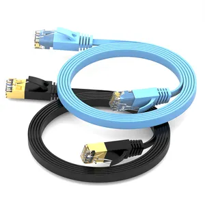 0.5-50m rj45 utp ftp cat5e cat6 cat7 고양이 7 cat8 고양이 8 플랫 네트워크 케이블 이더넷 케이블 LAN 케이블 패치 코드 고양이 6