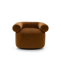 Japandi-Stil Wohnzimmermöbel-Design Lammwollstoff Drehsessel Hochelastischer Schaumstoff Einzelsofa-Sessel für Schlafzimmer