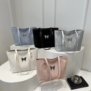 New High-End Women's <b>Tote</b> Handbag Fashionable Large Capacity <b>Zip</b> Closure Shoulder Bag Solid Color PU Ladies Bags - Product Image 1