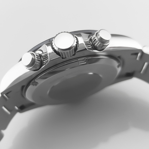 Montre-bracelet à quartz de luxe en acier inoxydable VK63 40 mm Day Tona avec cadran stérile, aiguilles lumineuses, chronographe, personnalisable avec votre propre logo pour homme - Product Image 2