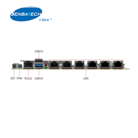 Placa Base Mini ITX de 6 Puertos LAN DDR4 con Bypass PS2 Opcional y 6 Puertos USB para Dispositivos de Seguridad de Red y Enrutadores
