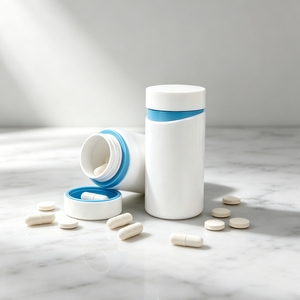 200ML Food Grade PET Plastic <b>Bottle</b> with Accent Ring Design for Vitamin Supplement Powder Capsule Gummies Support Customization - Product Image 1