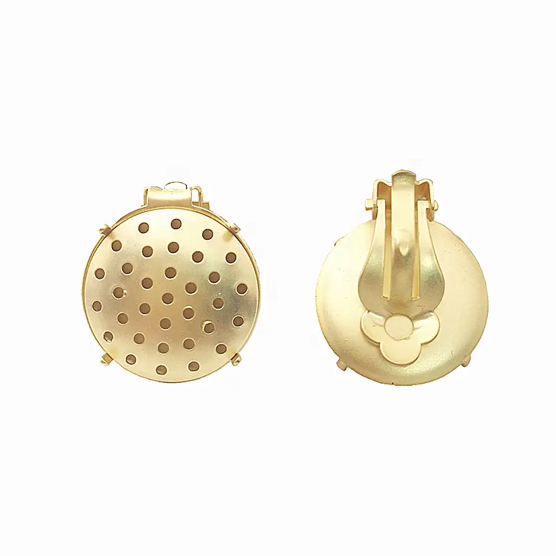 Fabrikanten Groothandel Custom Hoge Kwaliteit Diy Earring Accessoires Sub-Goud Messing Oor Clip